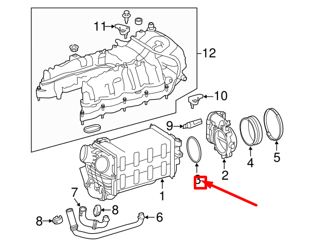 new mm cls c218 fuel injection throttle body mounting gasket a2721412680