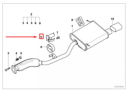 NEW BMW Z3 COUPE E36 REAR EXHAUST HANGER SUPPORT 18201743999 1743999 ORIGINAL