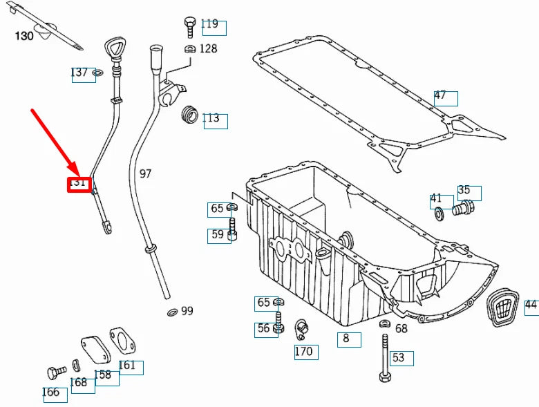NEW MERCEDES-BENZ SPRINTER W903 OIL DIP STICK A6020100572
