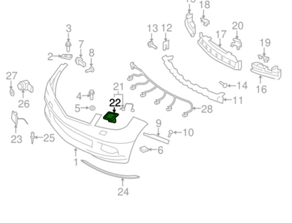 NEW MB C W204 FRONT RIGHT HEADLIGHT WASHER COVER CAP A20488022249999 ORIGINAL