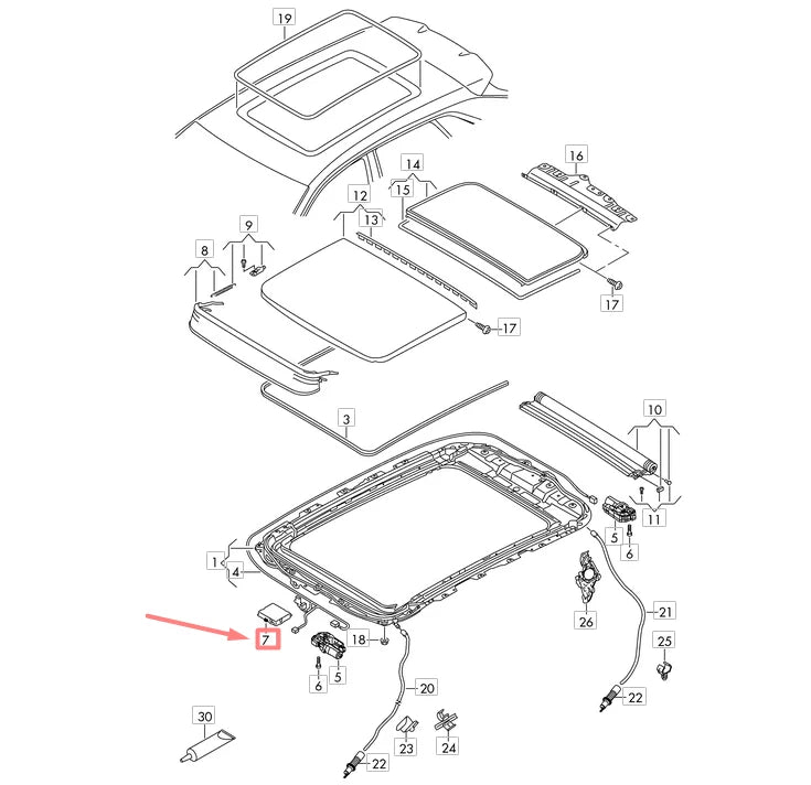 NEW VOLKSWAGEN TIGUAN AD MK2 SUNROOF CONTROL MODULE 4K0907594AC ORIGINAL