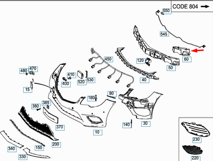 NEW MERCEDES-BENZ E-CLASS COUPE C207 IMPACT ABSORBER LEFT A2078853137 ORIGINAL