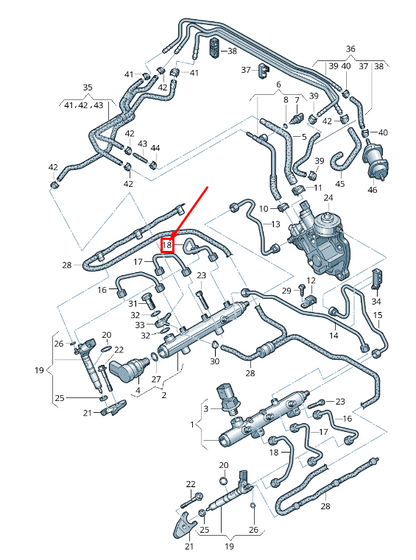 new audi a6 avant c7 fuel pressure pipe 059130241cs original