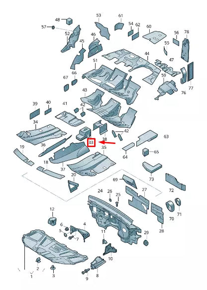 NEW AUDI A4 AVANT B8 ENGINE BONNET SOUND ABS 8K0863876A ORIGINAL