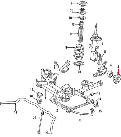 new bmw x5 e53 front left wheel hub bearing 31206756256 original