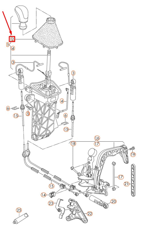 NEW VOLKSWAGEN CRAFTER 2F MK1 GEARSHIFT LEVER TRIM LHD 2E1804149