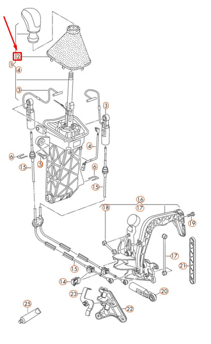 NEW VOLKSWAGEN CRAFTER 2F MK1 GEARSHIFT LEVER TRIM LHD 2E1804149
