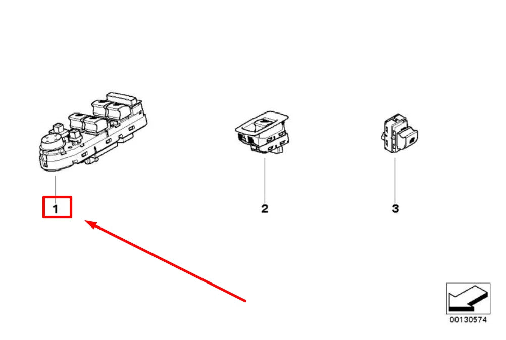 NEW BMW X3 E83 FRONT LEFT DOOR WINDOW SWITCH 3414354 61313414354 ORIGINAL