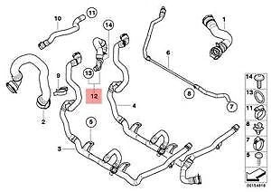 NEW BMW 3 E90 HOSE FOR RADIATOR ENGINE OIL HEAT EXCHANGER 17117541143 ORIGINAL