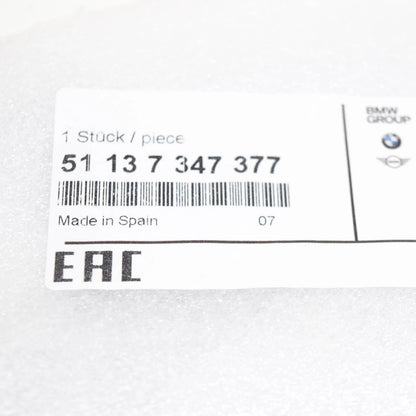 NEW BMW 7 G11 LEFT WING FENDER AIR DUCT 51137347377 7347377 2016 ORIGINAL