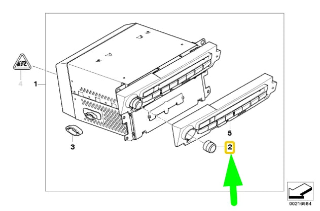 NEW BMW X5 E70 INFOTAINMENT COMPUTER BUTTON 6966510 65126966510 ORIGINAL