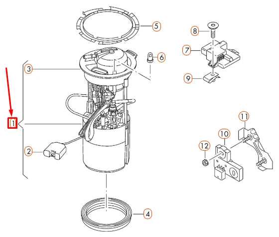 NEW AUDI Q5 8R FUEL DELIVERY UNIT 8R0919050E ORIGINAL