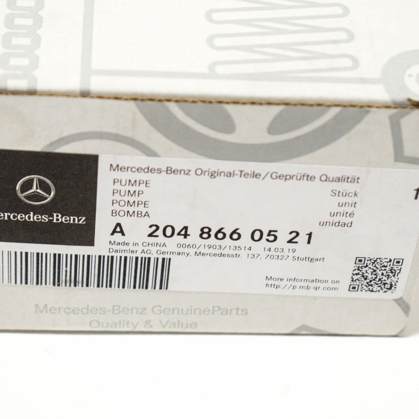 NEW MERCEDES-BENZ GLK-CLASS X204 WASHER TANK MOTOR A2048660521 ORIGINAL