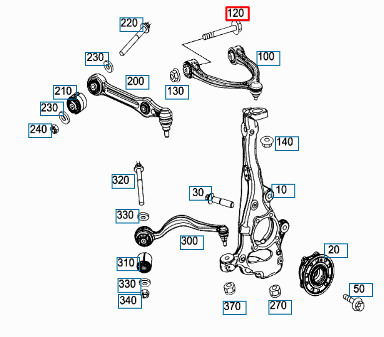 new mercedes-benz glc coupe c253 hexagon head bolt n000000008308 original