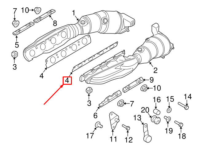 new audi a5 sportback 8t exhaust manifold gasket 079253039g original