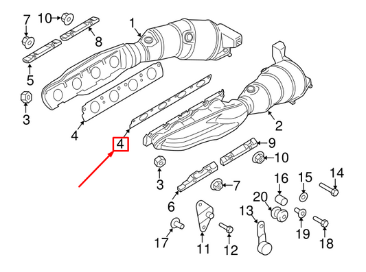 new audi a5 sportback 8t exhaust manifold gasket 079253039g original