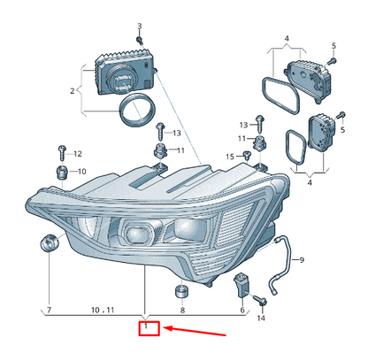 new audi e-tron ge front right headlight lhd 4ke941782b original