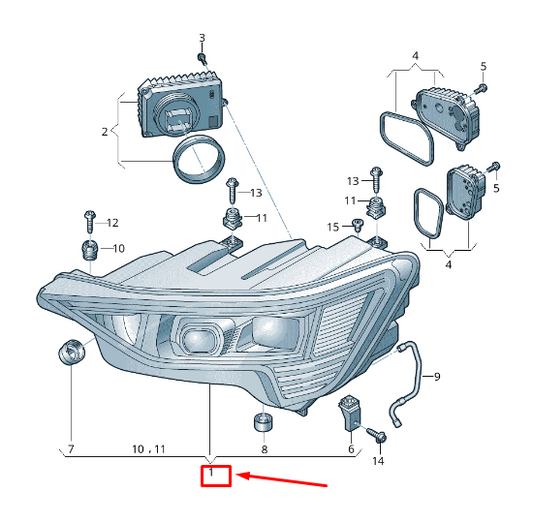 new audi e-tron ge front right headlight lhd 4ke941782b original