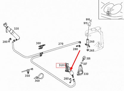 NEW MERCEDES-BENZ SL R230 LEFT HEADLIGHT WASHER NOZZLE A2308600147