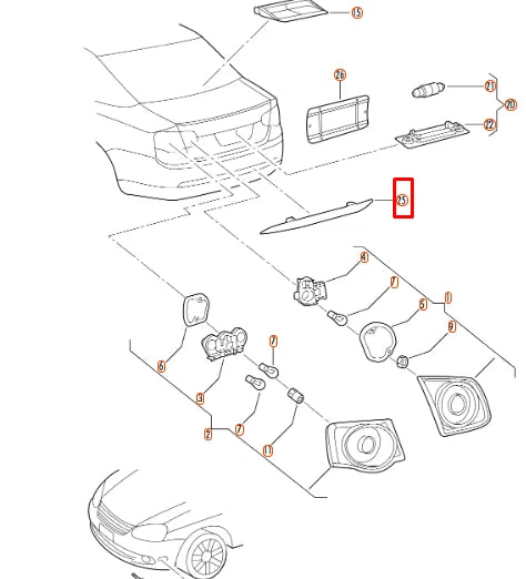NEW VOLKSWAGEN JETTA MK5 REAR BUMPER RIGHT SIDE REFLECTOR 1K5945106
