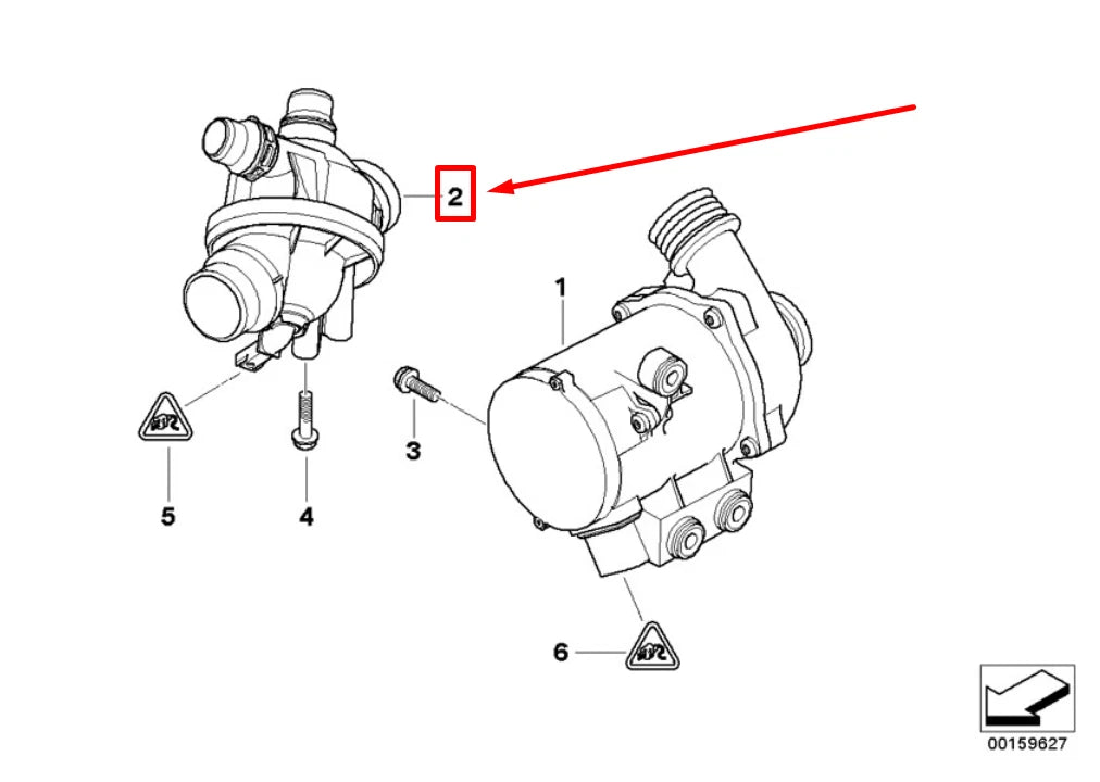 NEW BMW X5 E70 THERMOSTAT 7550172 11537550172 ORIGINAL