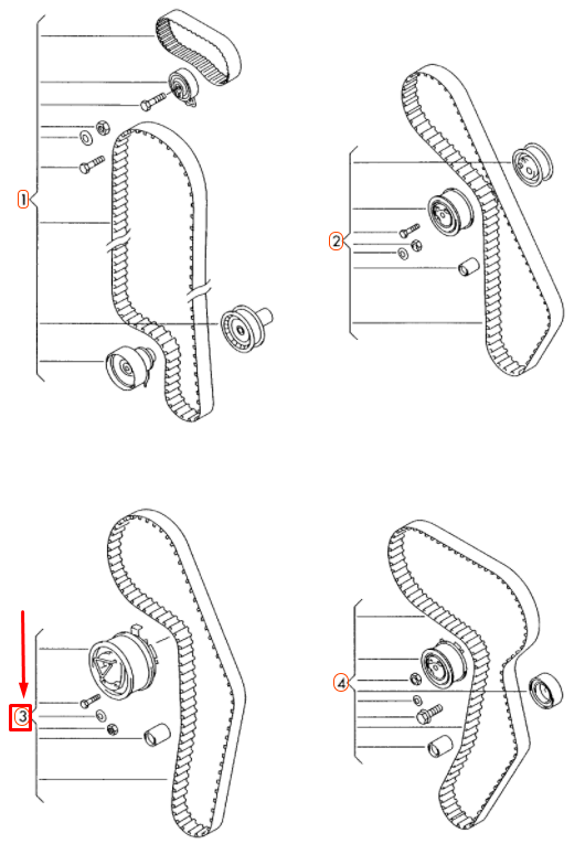 new vw golf 1j mk4 toothed belt repair kit 038198119e original