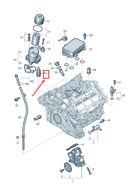 new audi q7 4m engine thermostat 06m115201f original