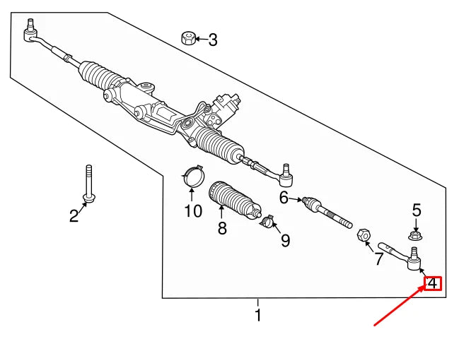 NEW MERCEDES-BENZ C W204 STEERING GEAR OUTER TIE ROD A2043303303 ORIGINAL