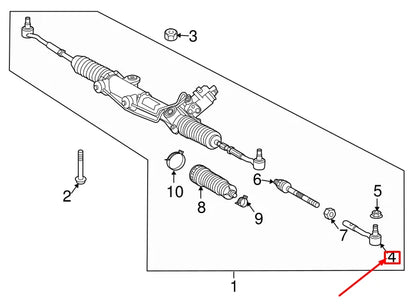 NEW MERCEDES-BENZ C W204 STEERING GEAR OUTER TIE ROD A2043303303 ORIGINAL
