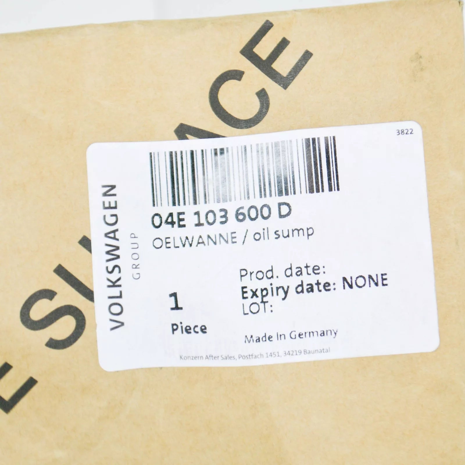 NEW AUDI A5 8W ENGINE OIL SUMP PAN 04E103600D