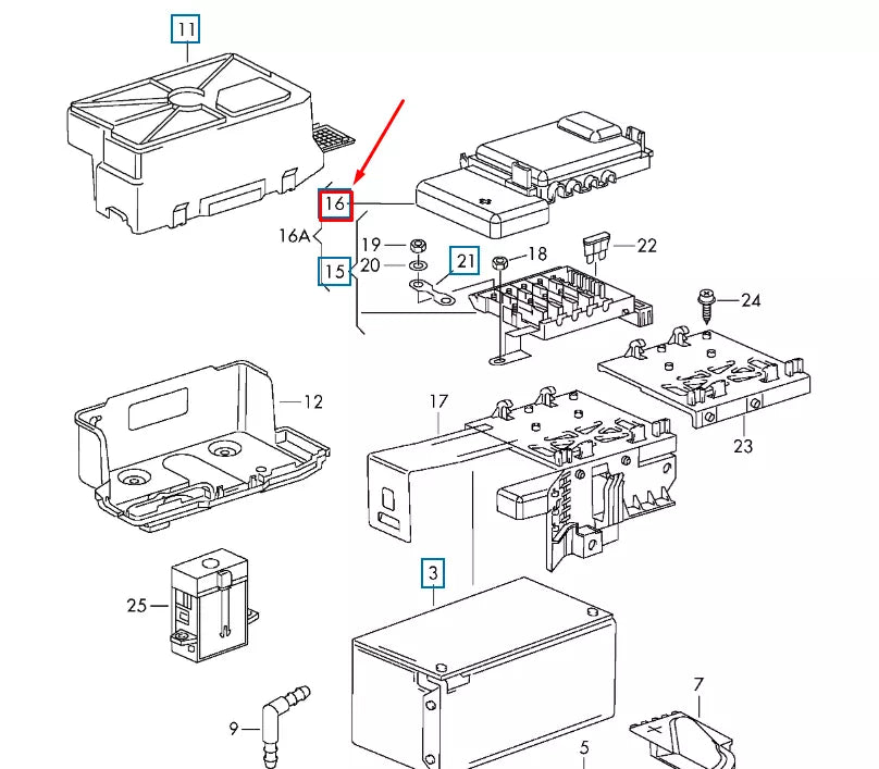 NEW AUDI A8 D3 FUSE HOLDER COVER 1J0937555A ORIGINAL