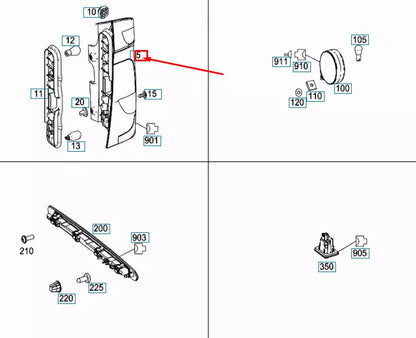 NEW MERCEDES-BENZ VITO W447 REAR RIGHT TAILLIGHT A4478201264
