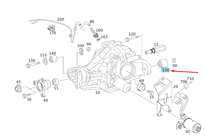 NEW MERCEDES-BENZ M W164 REAR LEFT/RIGHT BEARING A1643331314 ORIGINAL