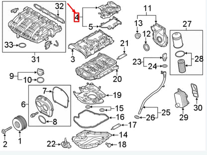 NEW VOLKSWAGEN BEETLE A5 OIL SEPARATOR 06K103495AP ORIGINAL