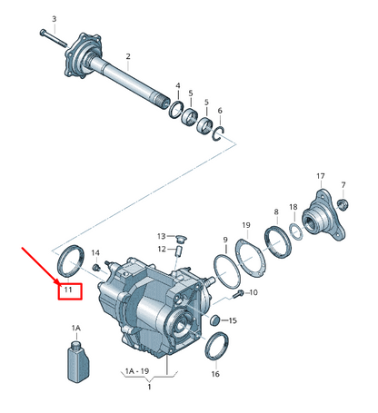 new audi a1 mk1 engine shaft oil seal 0cn525596a original