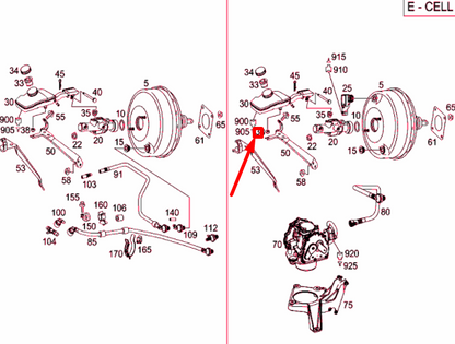 NEW MB VITO W639 BRAKE FLUID RESERVOIR SEALING RING A0269977448 ORIGINAL