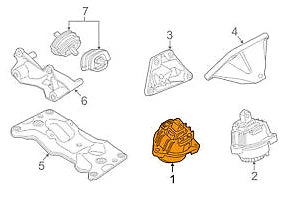 NEW BMW 6 F12 RIGHT ENGINE MOUNT 22116851264 6851264 4.4 PETROL ORIGINAL