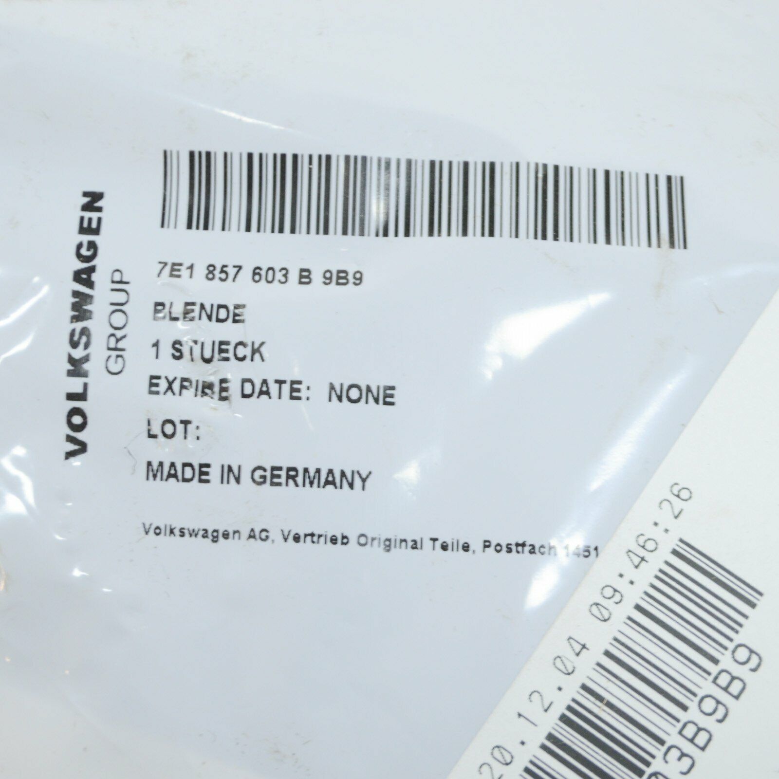 NEW VW AMAROK FRONT LEFT DOOR MIRROR LOWER COVER CAP 7E1857603B9B9 ORIGINAL