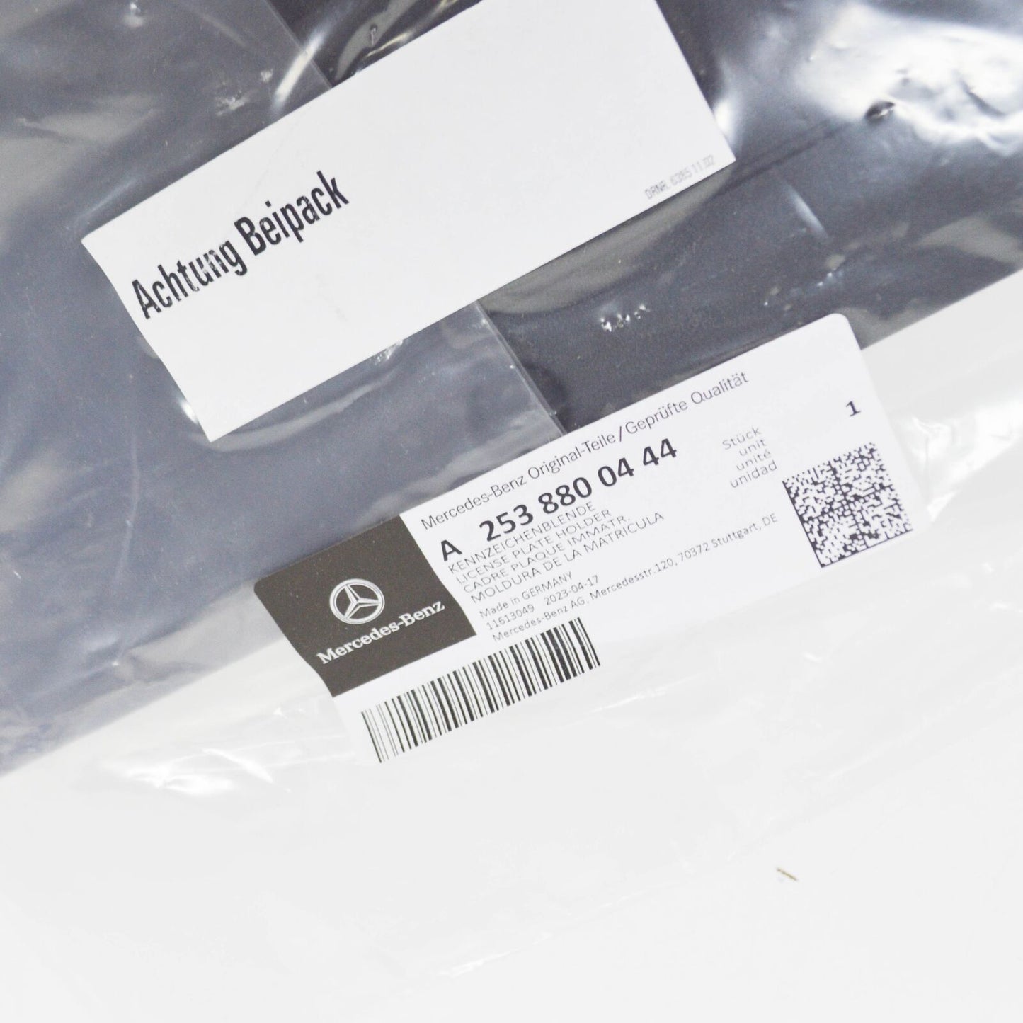 NEW MERCEDES-BENZ GLC X253 REAR BUMPER LICENSE PLATE HOLDER A2538800444 ORIGINAL