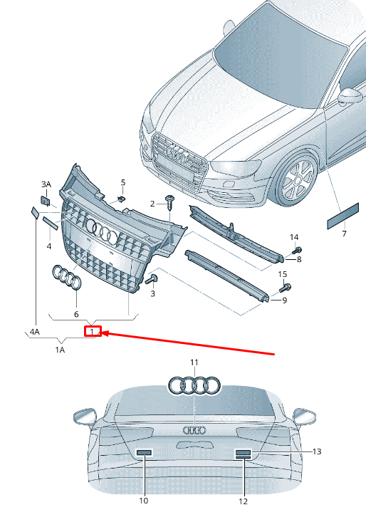 new audi a5 sportback 8t radiator grille 8t0853651n 1rr 8t0853651n1rr original