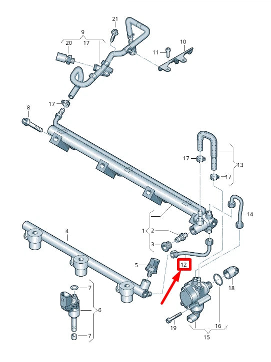 NEW AUDI Q7 4L FUEL LINE 03H133321A ORIGINAL