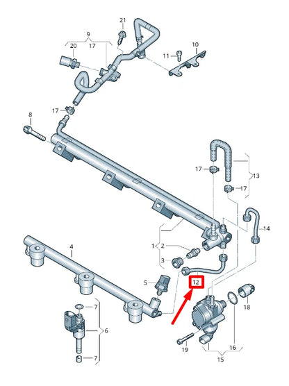 NEW AUDI Q7 4L FUEL LINE 03H133321A ORIGINAL