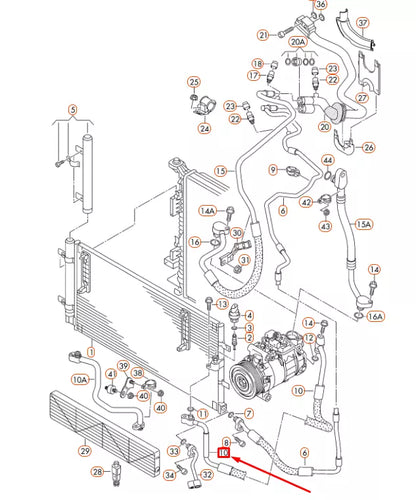 NEW AUDI A4 B8 A/C REFRIGERANT HOSE 8K0260701D ORIGINAL
