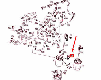 NEW MERCEDES-BENZ SPRINTER W906 FUEL FILTER COUPLING SLEEVE A0009972663 ORIGINAL