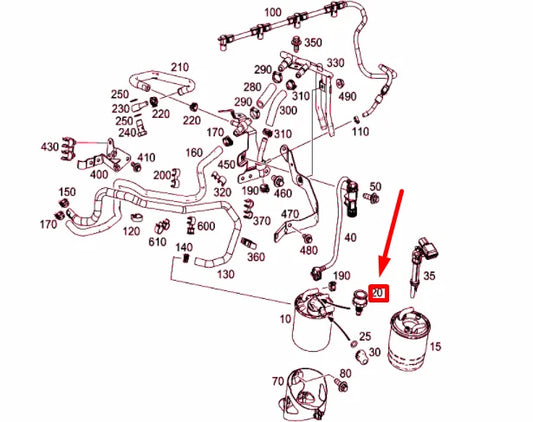 NEW MERCEDES-BENZ SPRINTER W906 FUEL FILTER COUPLING SLEEVE A0009972663 ORIGINAL
