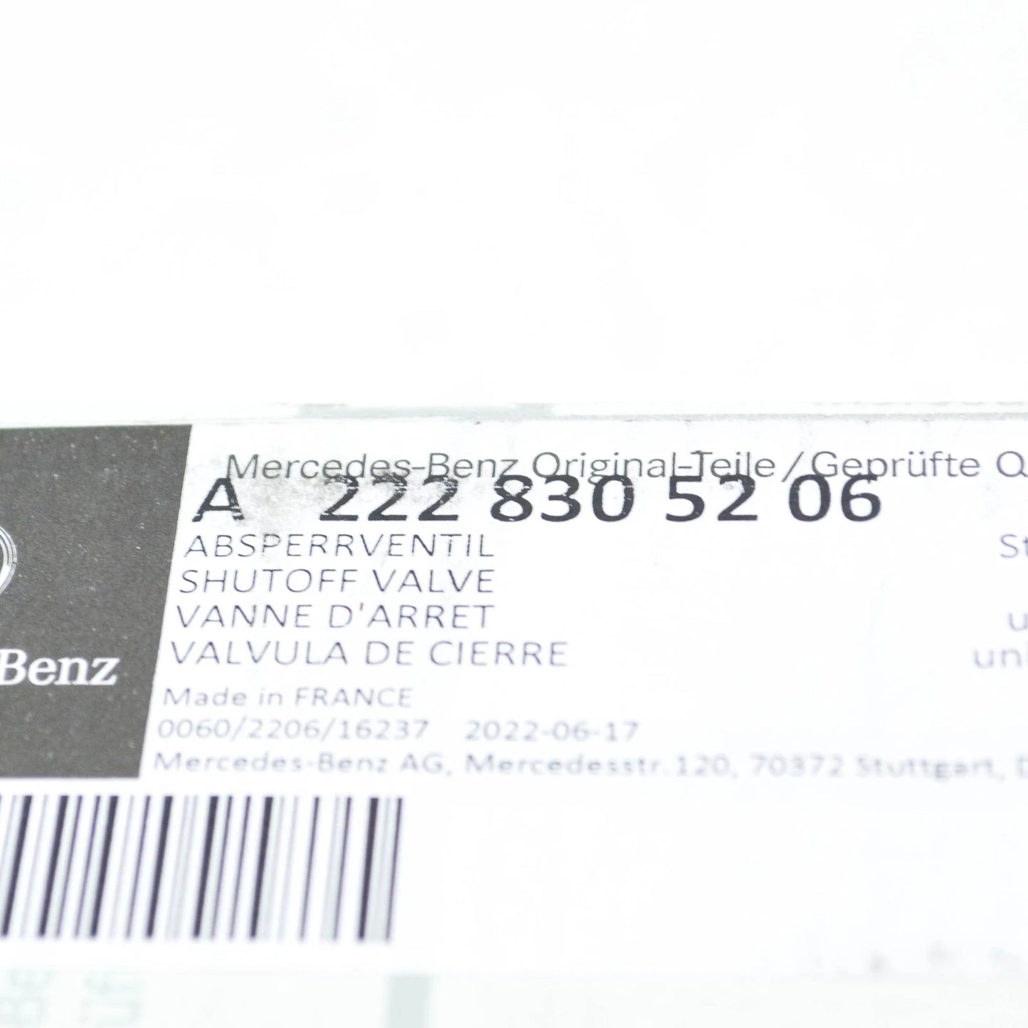 NEW MB S W222 AIR CONDITIONER EXPANSION SHUT OFF-VALVE A2228305206