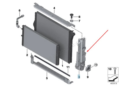NEW BMW 3 F80 M3 RADIATOR LEFT SIDE BRACKET 17117848786 7848786 2017