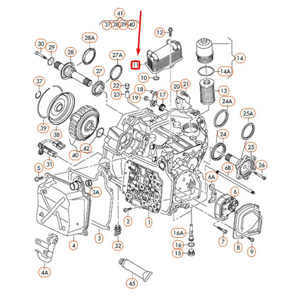 NEW AUDI A3 8P TRANSMISSION OIL COOLER 02E409061B ORIGINAL
