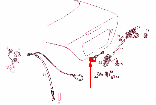 NEW MERCEDES-BENZ SLK R170 REAR LID LOCK SWITCH A1708201410 ORIGINAL