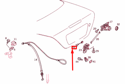 NEW MERCEDES-BENZ SLK R170 REAR LID LOCK SWITCH A1708201410 ORIGINAL